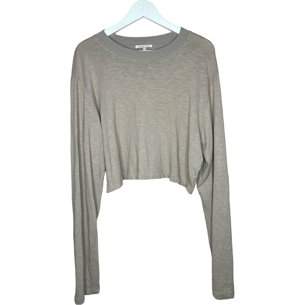 Cotton Citizen Cropped Long Sleeve Shirt Size Large